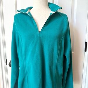 Lands' End Teal Fleece Jacket
